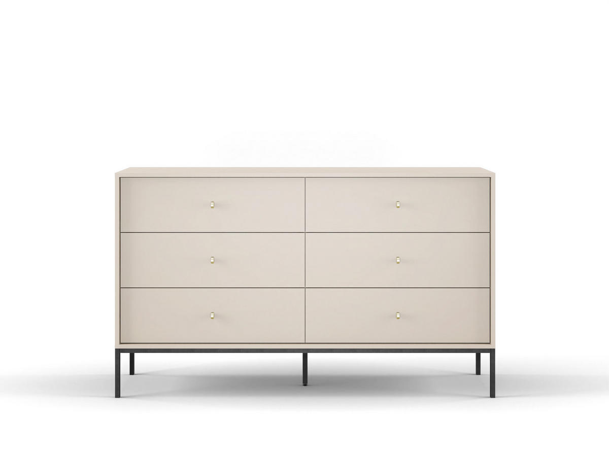 KOMMODE, sandbeige, 154 x 83 x 39 cm - Beige, Holzwerkstoff (154/83/39cm) - 3XE LIVING