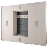 GARDEROBEN-SET 236,7/300/47 - Goldfarben/Weiß, Holz/Kunststoff (300/236.7/47cm) - Abiks Möbel