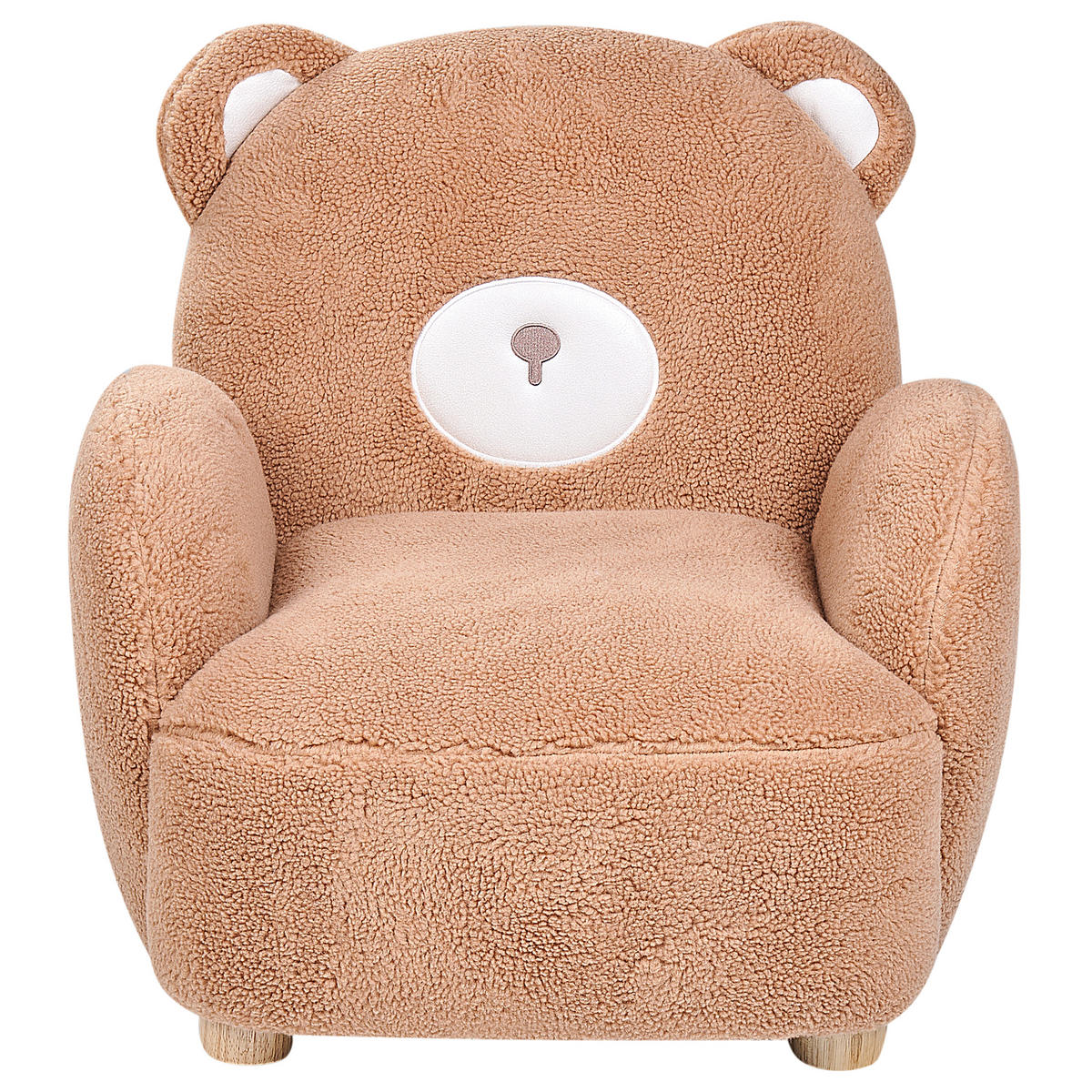 KINDERSESSEL Teddybär Bouclé Braun Boo - Braun, Textil (58/56/62cm) - Beliani