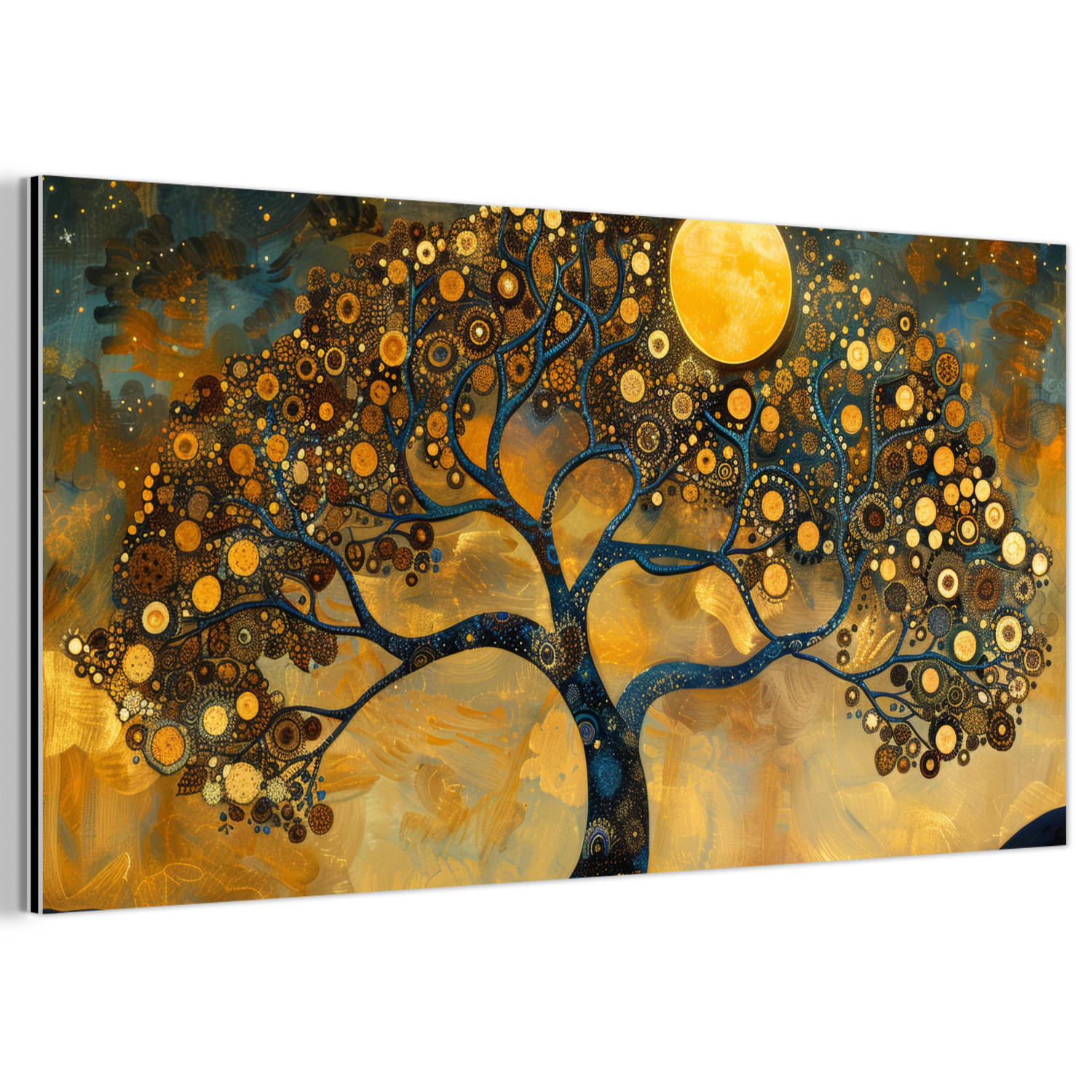MuchoWow Metallbild Orange 80x40 cm