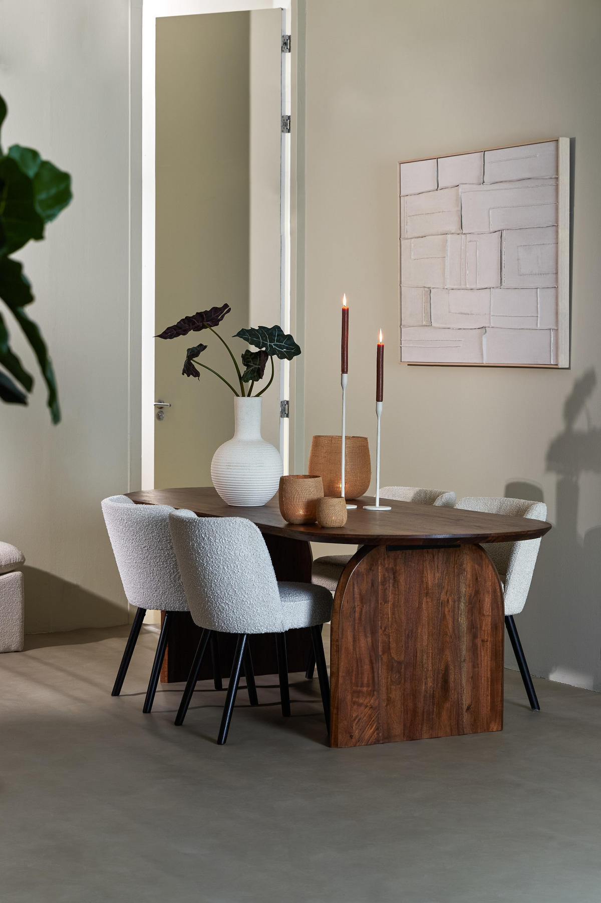 ESSTISCH Indore Braun 220/100/75 cm - Braun, Holz (220/100/75cm) - Light & Living