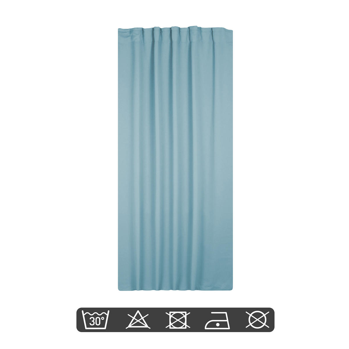 VERDUNKELUNGSVORHANG Kräuselband 140/145 cm Mint Blau - Blau, Textil (140/145cm) - TiborTex