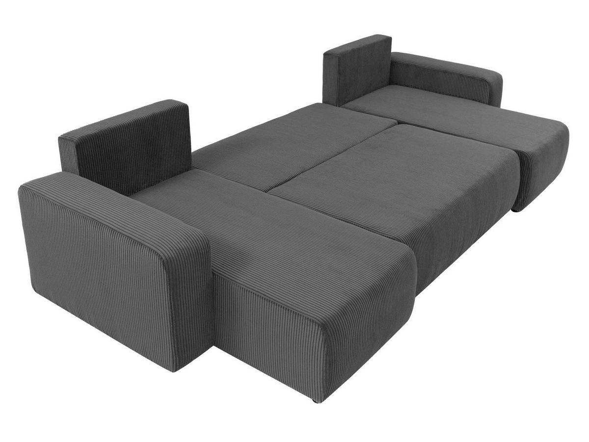 WOHNLANDSCHAFT Piano U Cord - Creme/Schwarz, Holz/Kunststoff (312/82/145cm) - MIRJAN24
