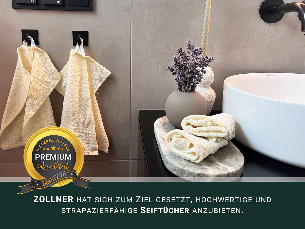 SEIFTÜCHER, 10er-Set, 30x30 cm, 70% Baumwolle, 30% Polyester, Gelb - Gelb, Textil (30/30cm) - Zollner