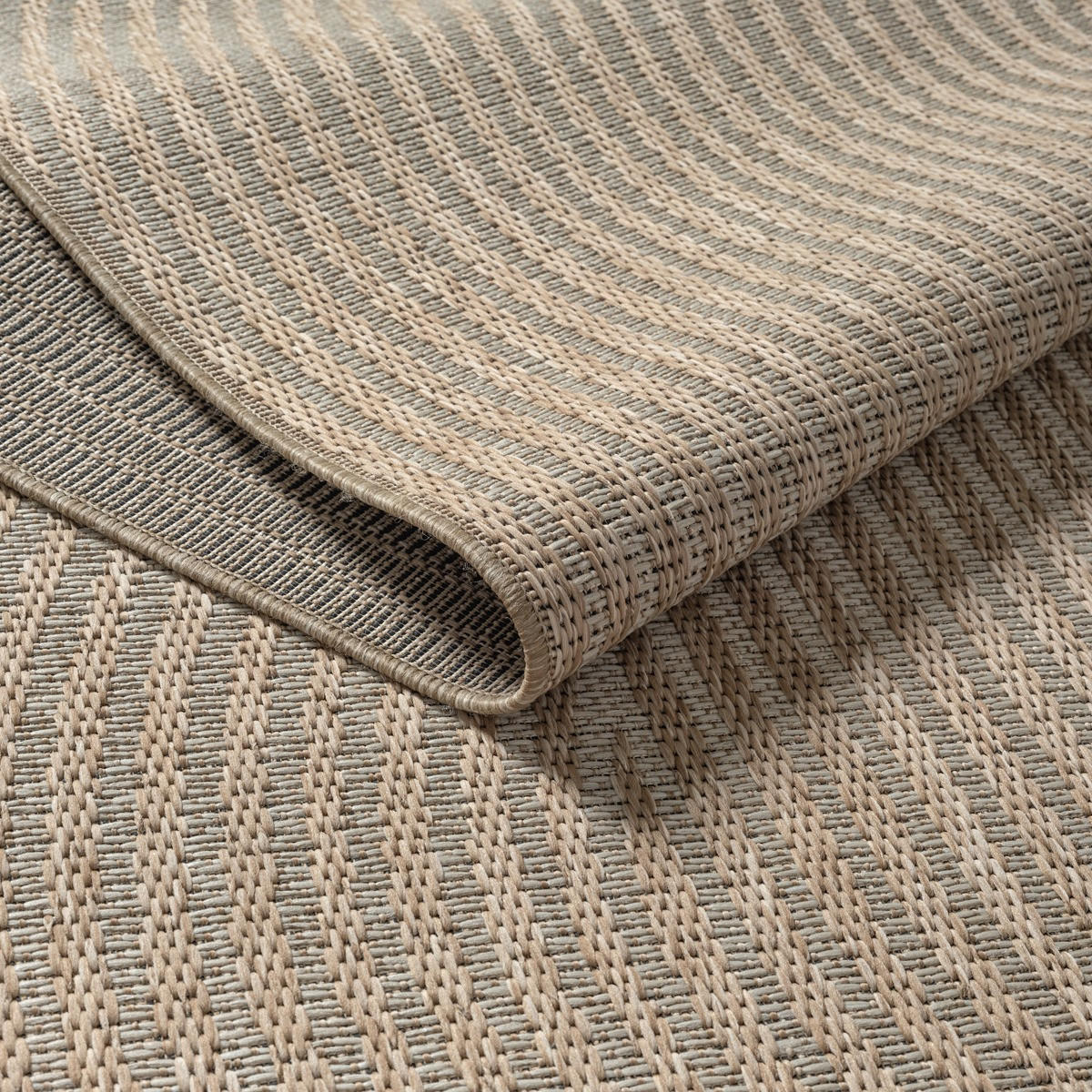 FLACHWEBTEPPICH Geometrisch BORNO Polypropylen Beige 240 x 340 cm - Beige, Textil (240/340cm) - KADIMA DESIGN