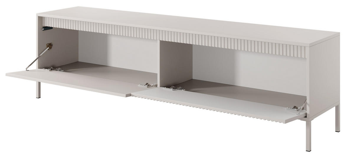 TV-SCHRANK Beige 190 cm Santori auf Beine, 2 Türen - Beige, Holz (187/53/40cm) - Emporius