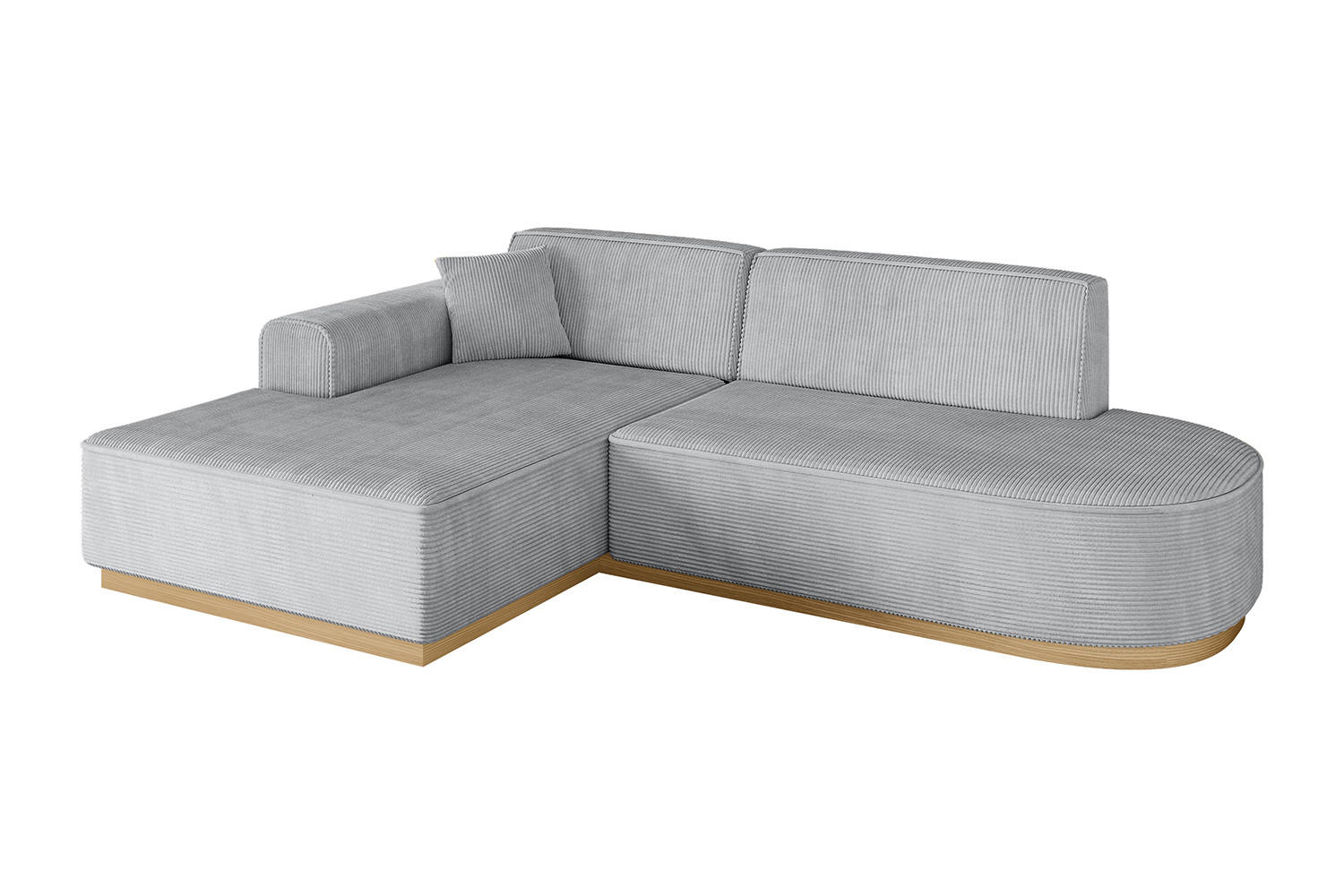 ECKSOFA Ottomane Links IREA-L1-v2 - 232x165x80 cm Grau - Grau, Holzwerkstoff/Textil (232/165cm) - ALTDECOR