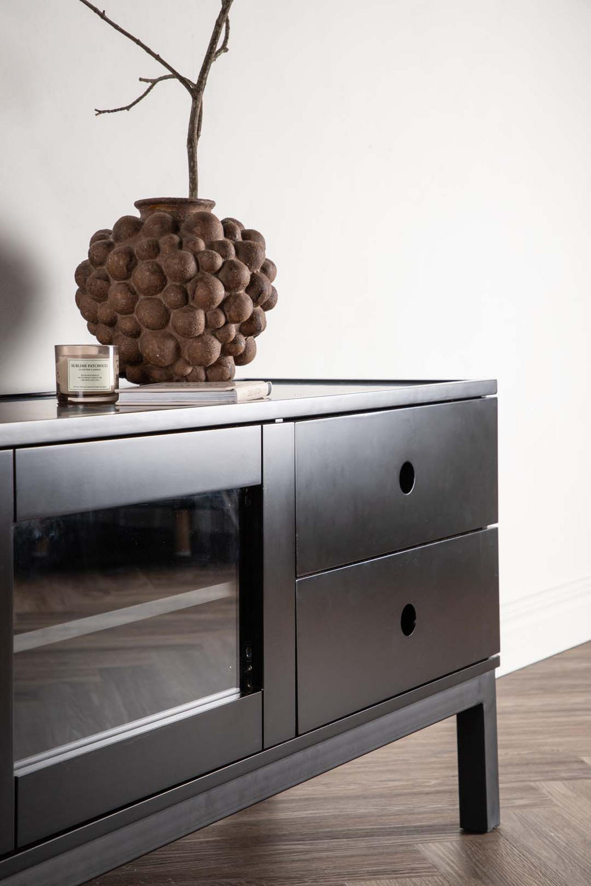 SIDEBOARD Schwarz - Schwarz, Holzwerkstoff (150/57/40cm) - ebuy24