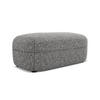 POUF Strukturstoff Stoff Grau - Hellgrau/Schwarz, Kunststoff/Textil (92/40/48cm) - Makamii