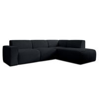 ECKSOFA L Form Didim Schwarz 292/220/78 cm – großes Sofa stilvoll & bequem R - Schwarz, Kunststoff/Textil (292/220cm) - AX Living