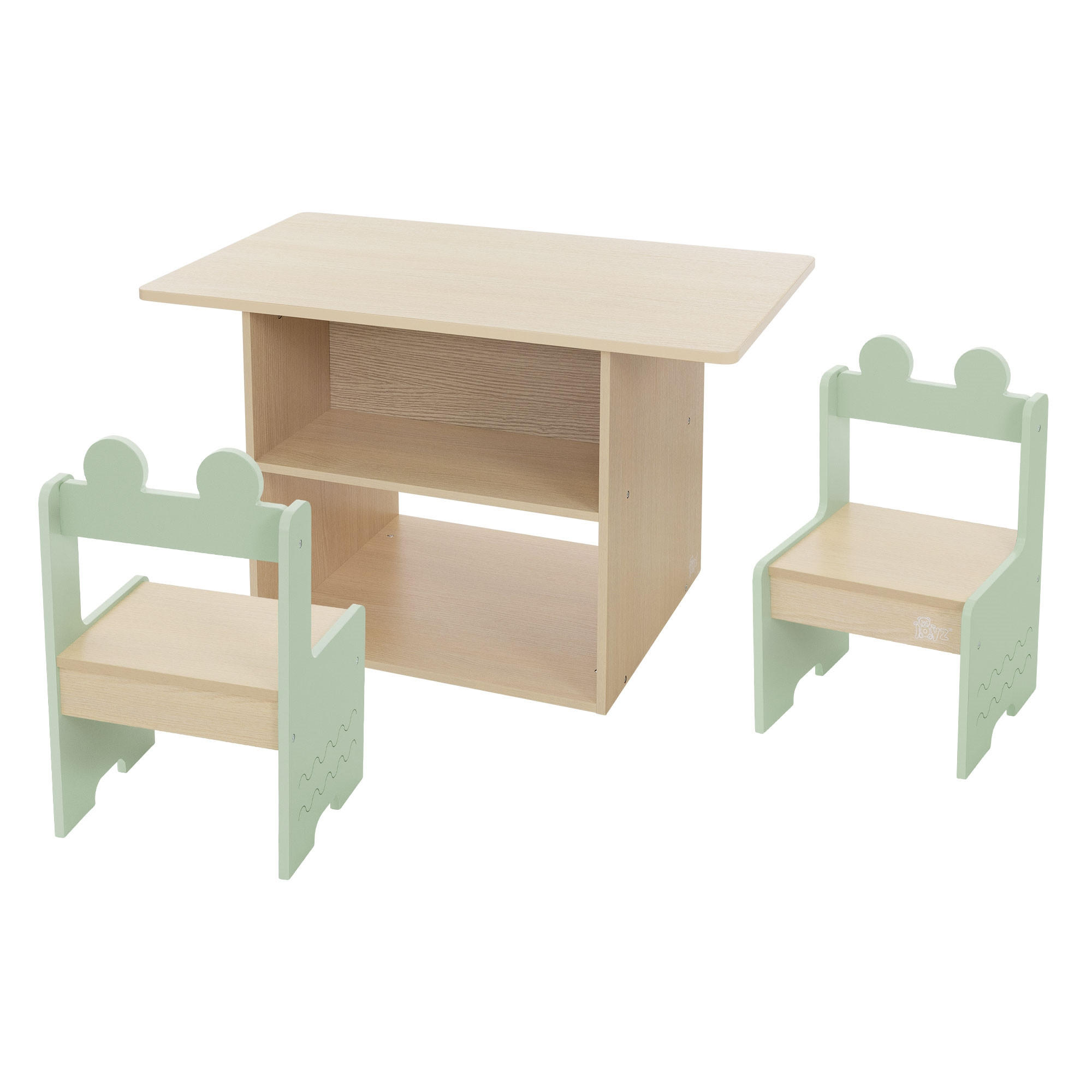 SITZGRUPPE Kinder - Naturfarben, Holz (80/50/48cm) - Joyz