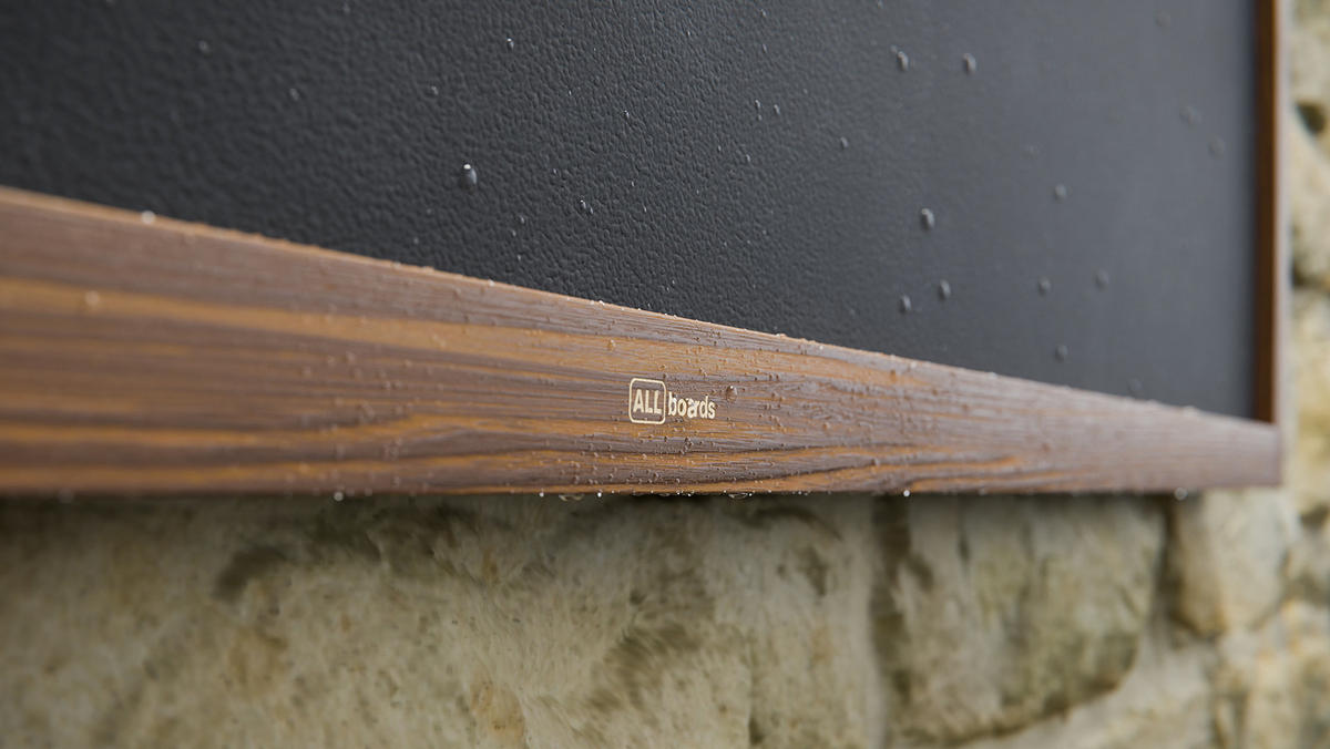 KREIDETAFEL Wasserfest mit lackiertem Holzrahmen 180x120cm, Schwarz, Schreibtafel, Kreide - Braun, Holz (180/120/2cm) - ALLboards