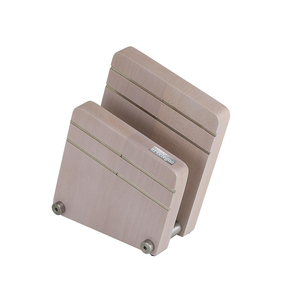 MESSERBLOCK Beige 20.5/11.5/20.5 cm AL09W - Beige, Holz (11.5/20.5/20.5cm) - ArteLegno