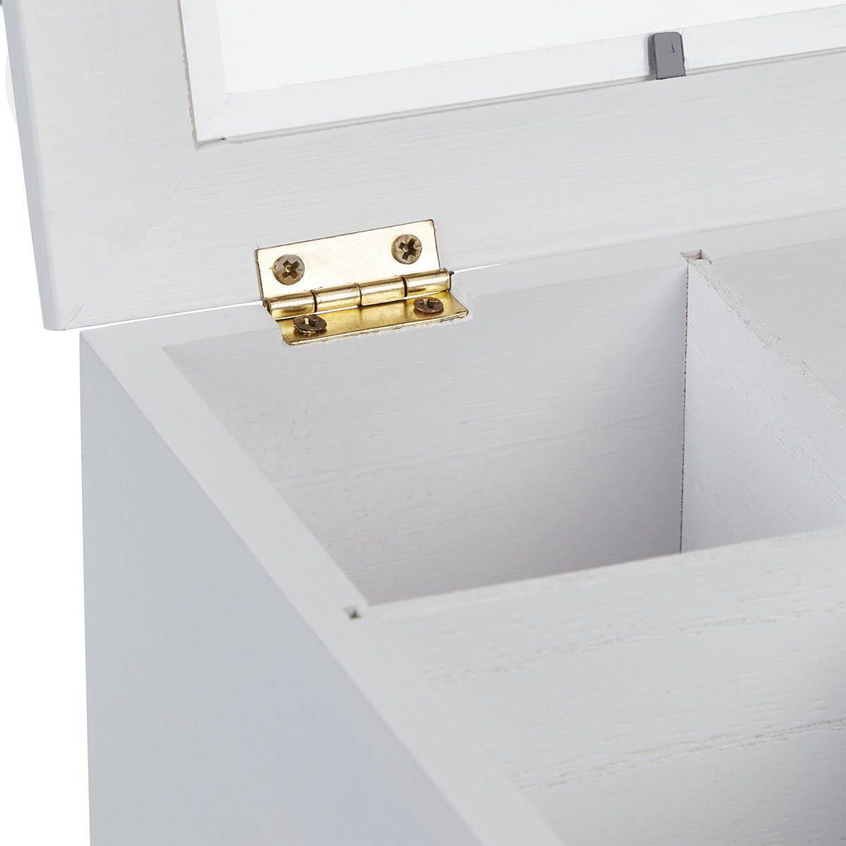 TEEBOX - Weiß, Holz/Kunststoff (23.5/9/23.5cm) - Relaxdays