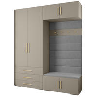 GARDEROBEN-SET 236,7/200/47 - Kaschmir/Goldfarben, Holz/Kunststoff (200/236.7/47cm) - Abiks Möbel