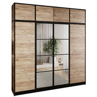 DREHTÜRENSCHRANK EDEN MIT AUFSATZ 4D Eiche Craft Gold - Honigeiche, Holzwerkstoff (207/247/39cm) - Kier Furniture