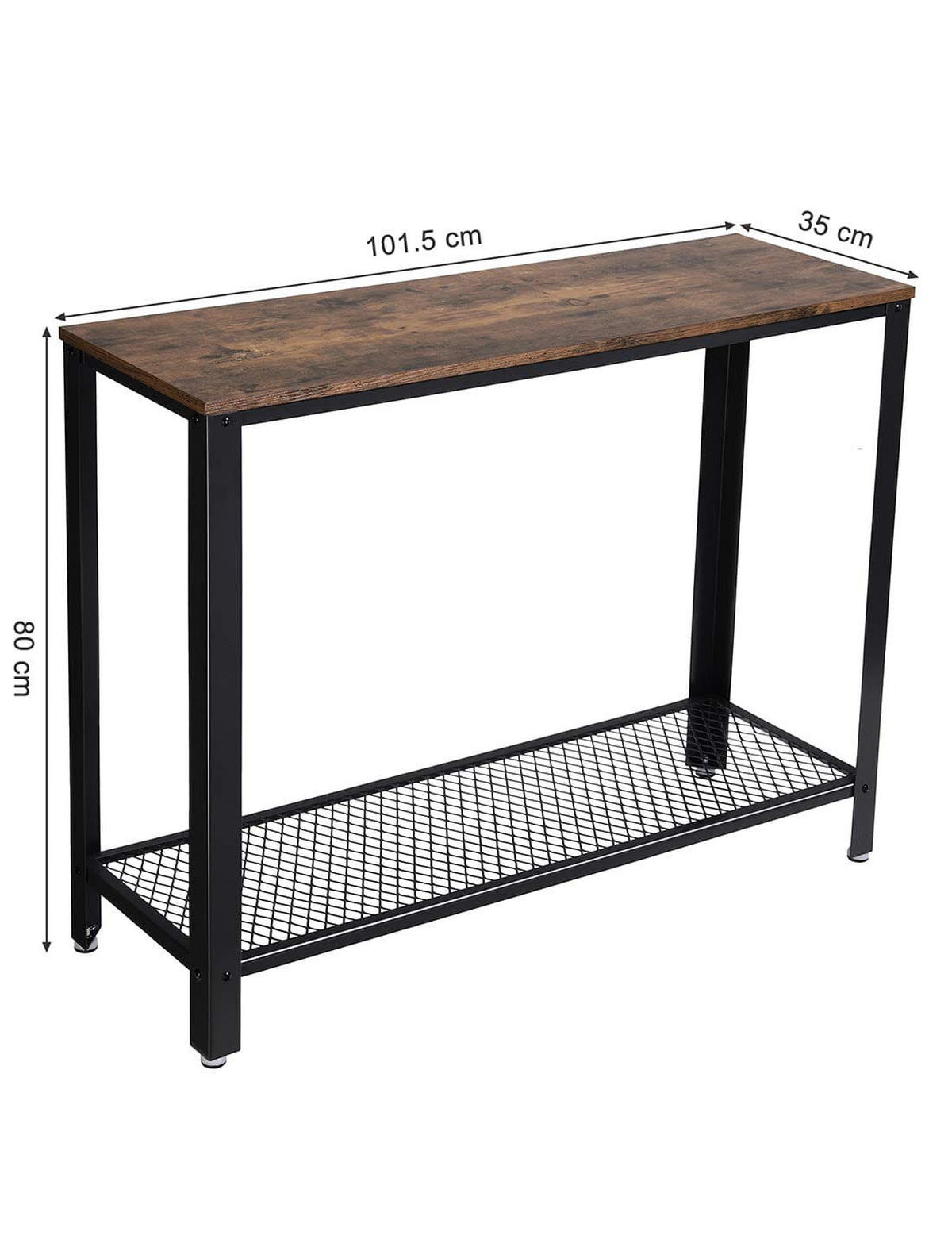 KONSOLENTISCH - Alteiche, Metall (35/101.5/80cm) - Mat-Haus