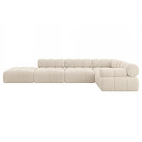 ECKSOFA modulares Sofa Felto-L2 - 380x190x70 cm Beige Cord - Beige, Holzwerkstoff/Textil (380/190cm) - ALTDECOR