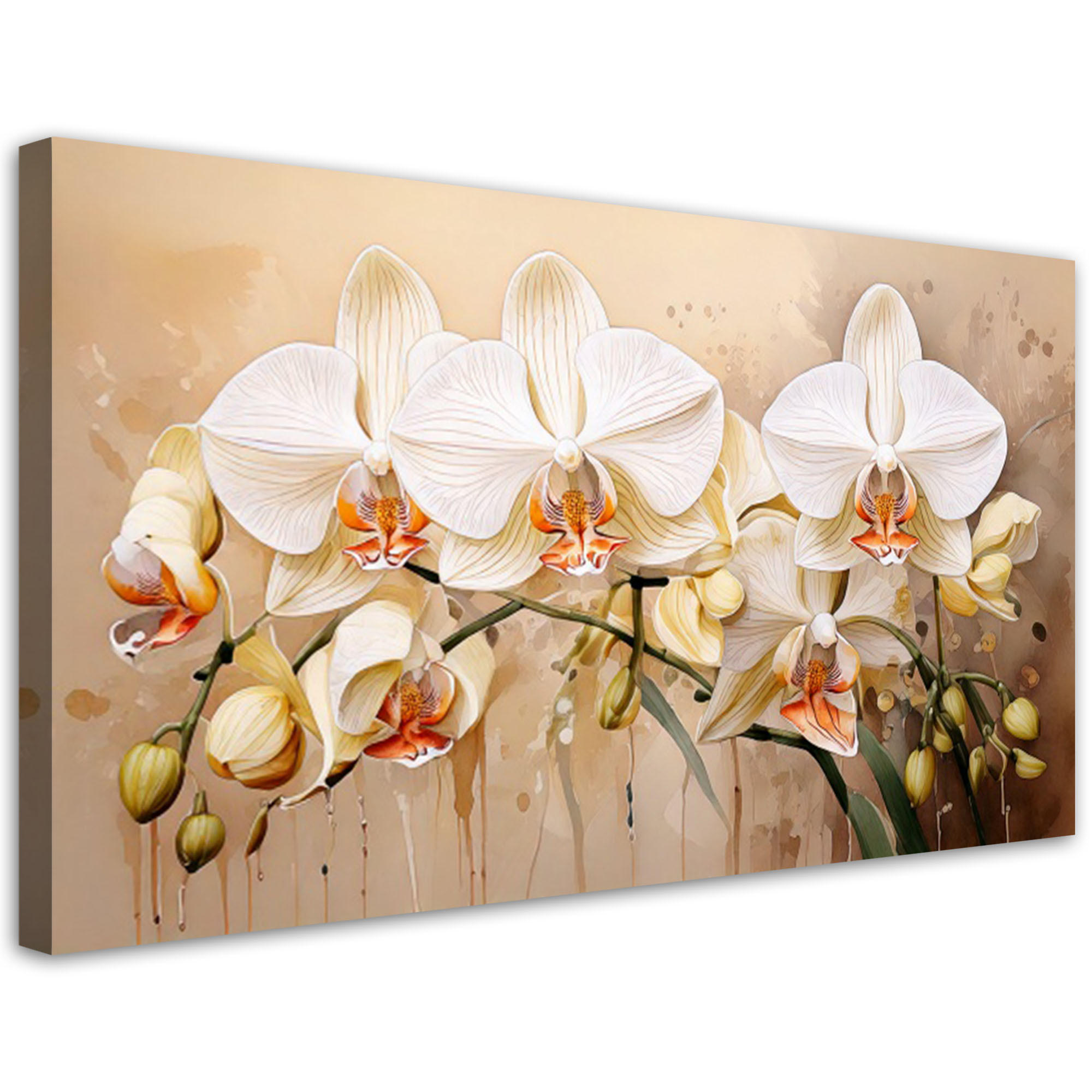 Feeby Leinwandbild Beige 100x50 cm