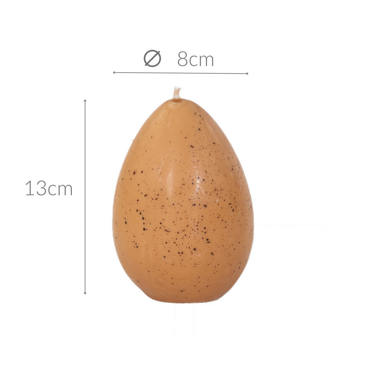 OSTERKERZE Eggi Ø 8 cm - Beige, Paraffin (8/13/8cm) - Boltze Home