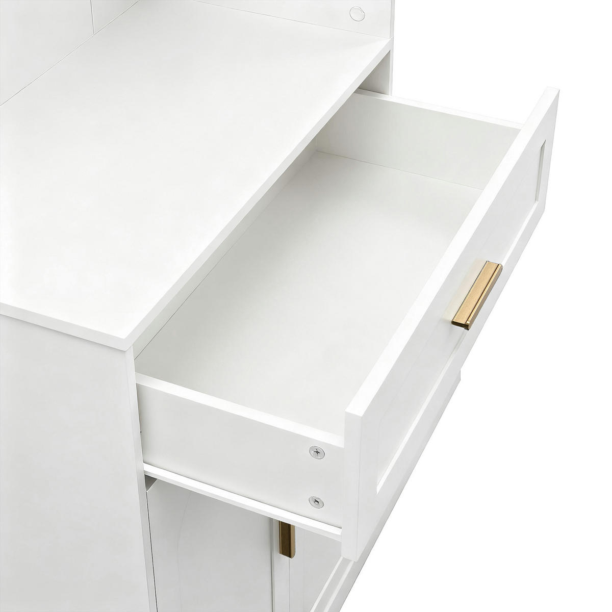GARDEROBE kompakt Spiegel Schuhschrank modern Eingang - Weiß, Holzwerkstoff (110/185.5/33cm) - FLIEKS