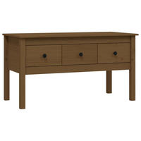 COUCHTISCH Honigbraun 102x49x55 cm Massivholz Kiefer - Braun, Holz (49/102/55cm) - furnicato