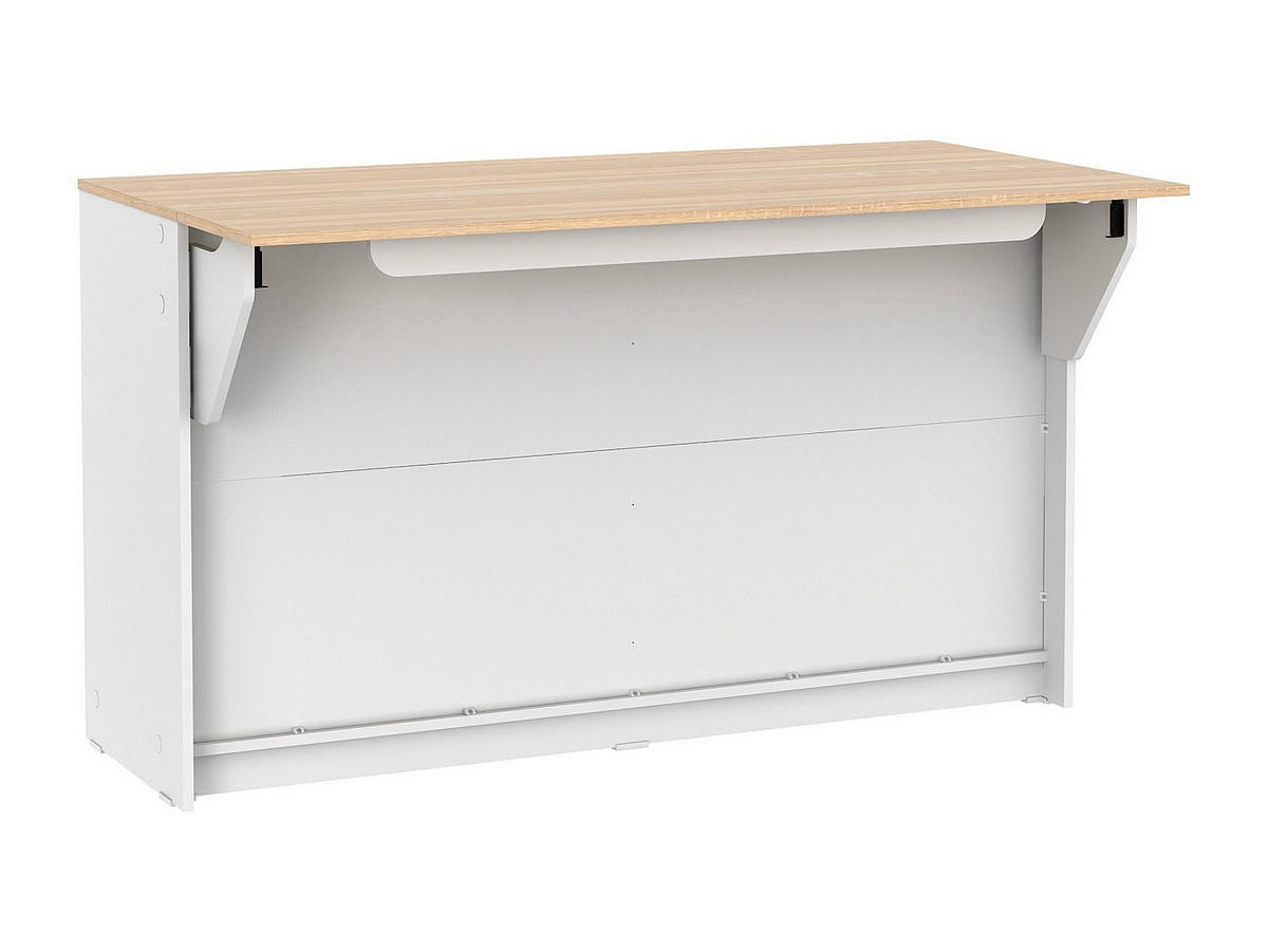 KÜCHENINSEL - 2 -Sitzer - MDF - naturfarben hell, weiß - BENITA - Naturfarben, Holz (140/82/75cm) - Vente-Unique