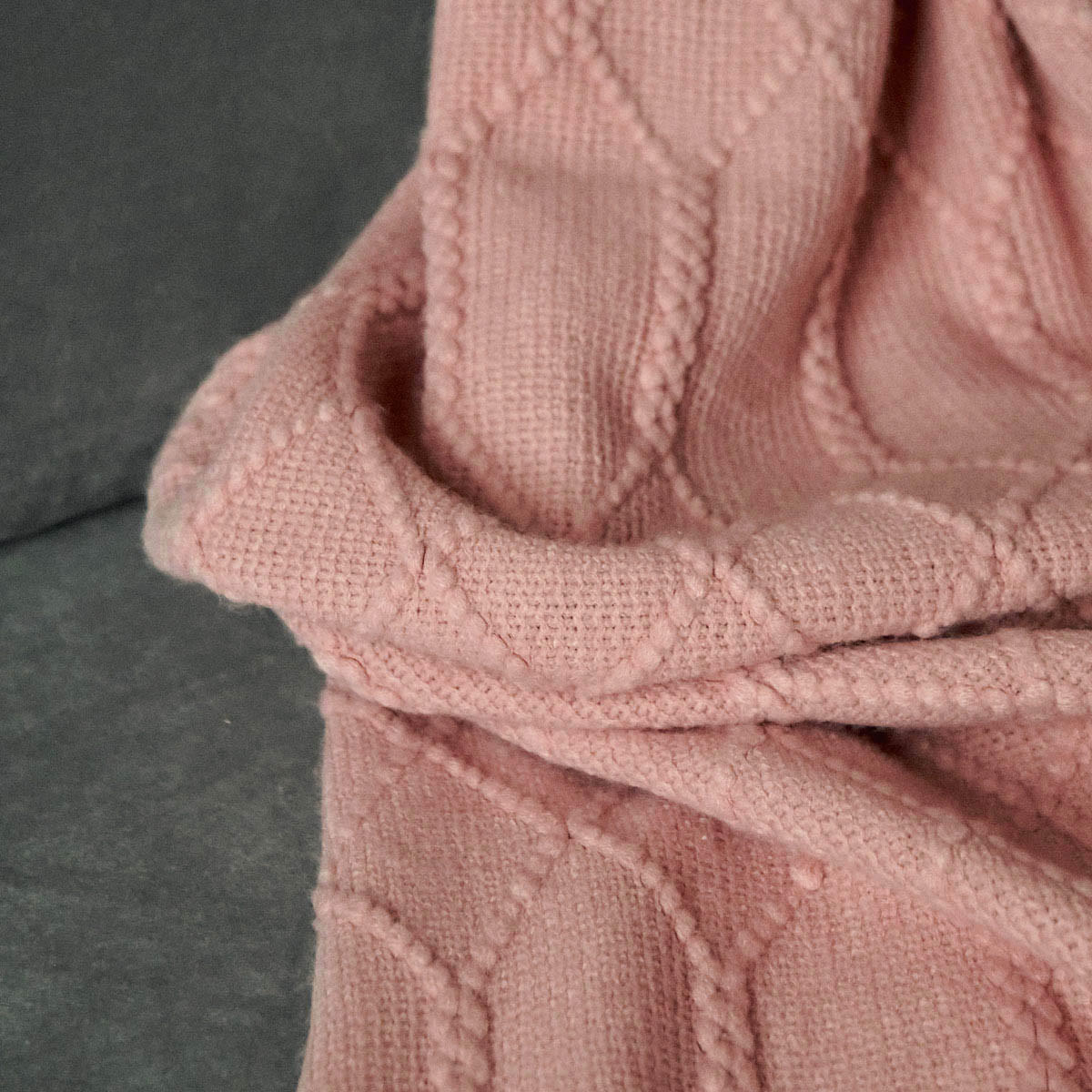 DECKE Loop rosa 130/170 cm - Rosa, Textil (130/170cm) - Homla
