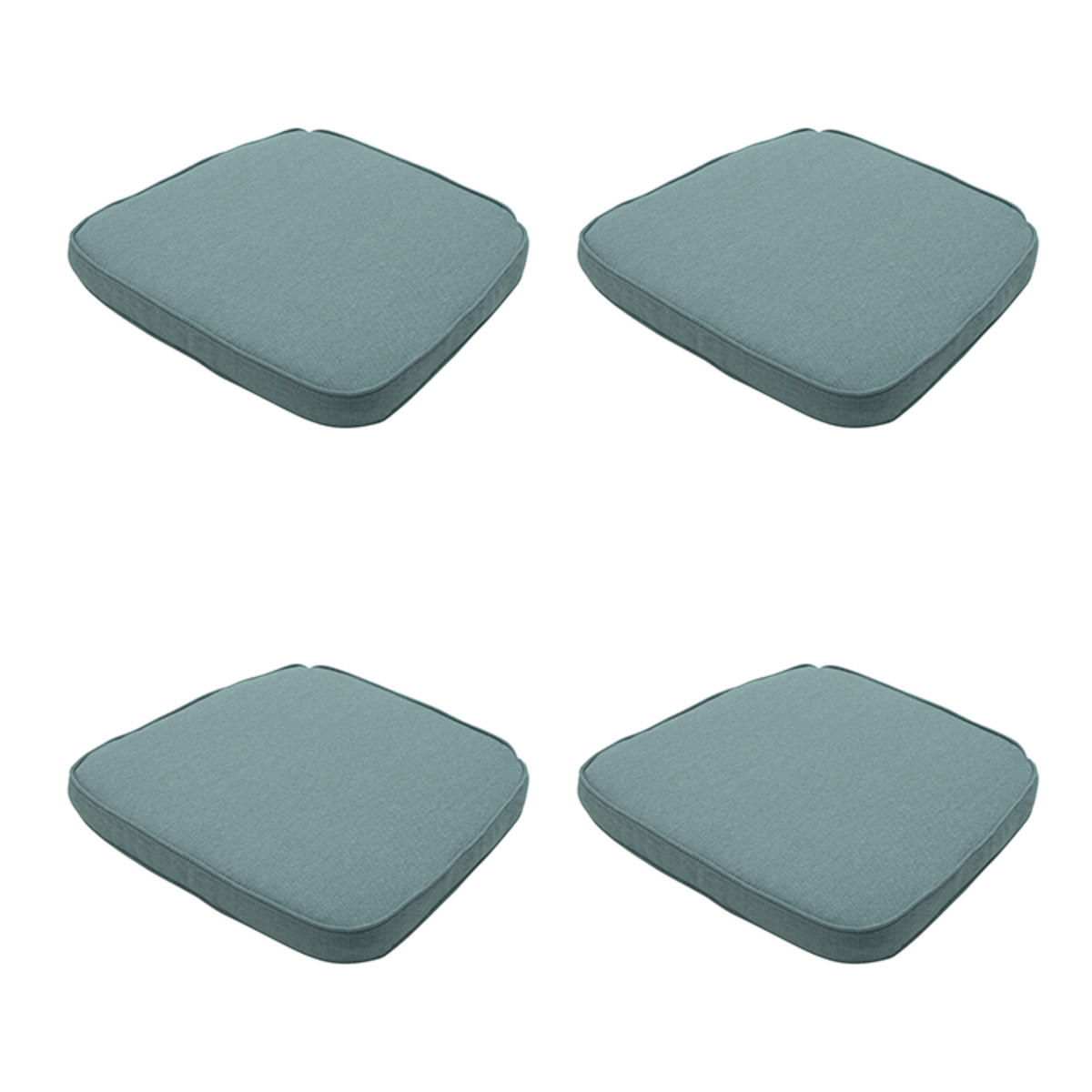SITZKISSEN Canvas 48/48 cm 4er-Set - Silberfarben, Textil (48/7/48cm) - Madison