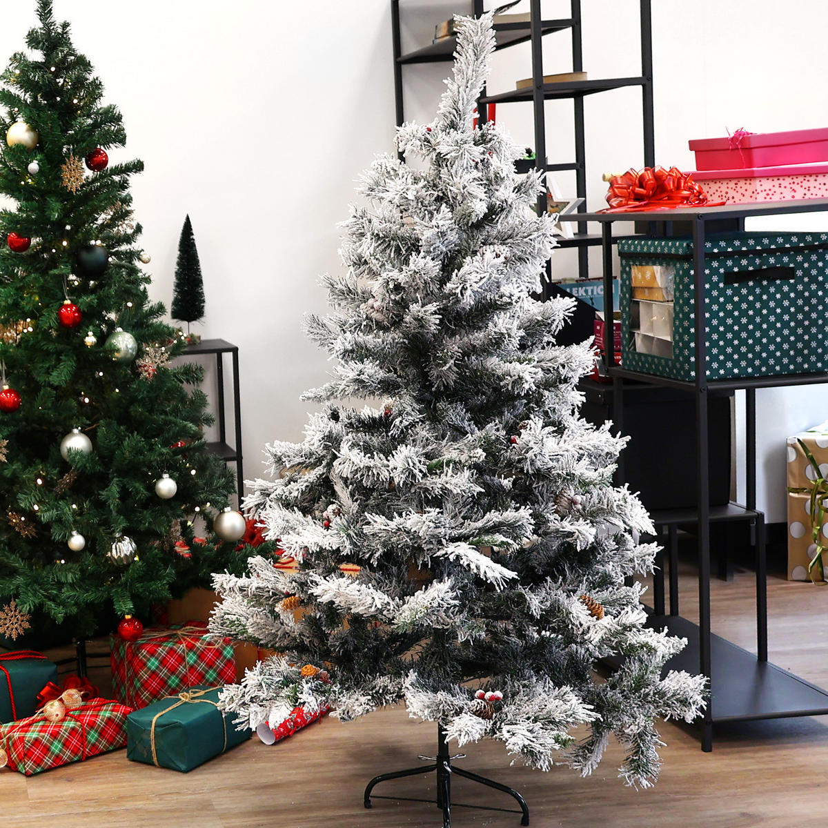 WEIHNACHTSBAUM künstlich - Weiß, Kunststoff (90/180cm) - SVITA
