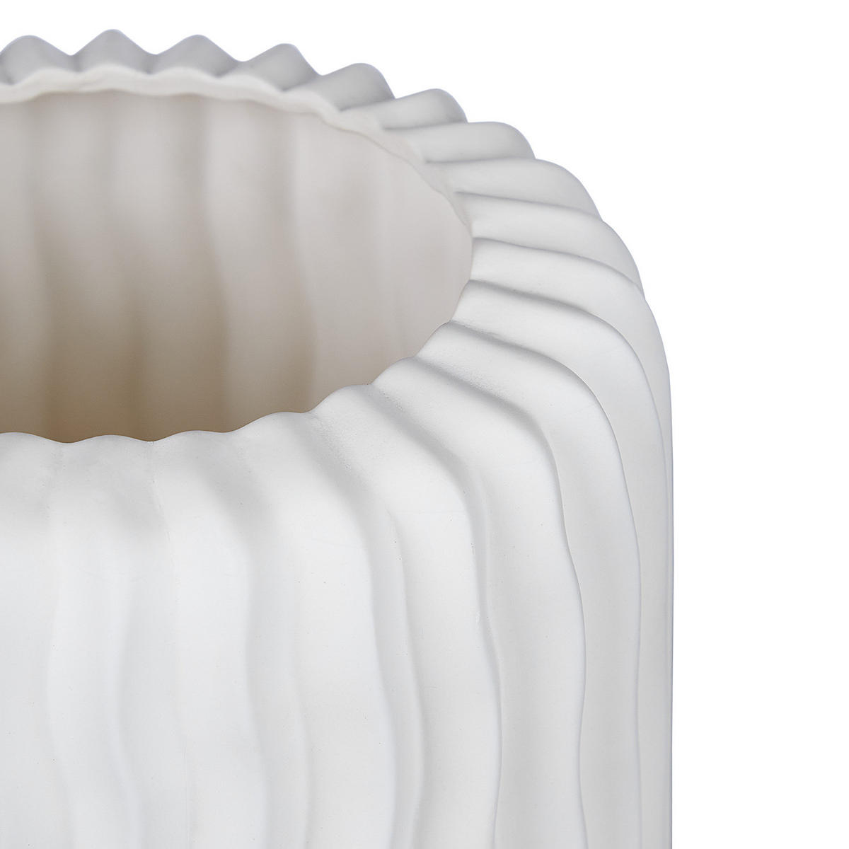 VASE Bon Ton - Weiß, Keramik (20cm) - Butlers