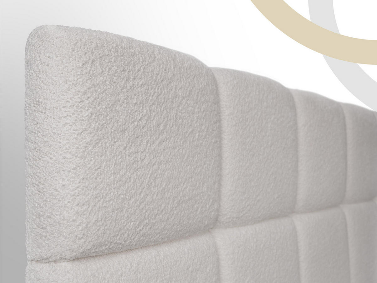 BOXBETT Madison 4 Hellgrau 160/200 H3/H4 Boucle - Hellgrau, Textil (160/200cm) - wonello