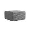 POUF Cord Grau - Dunkelgrau/Schwarz, Holzwerkstoff/Kunststoff (75/37/75cm) - Makamii