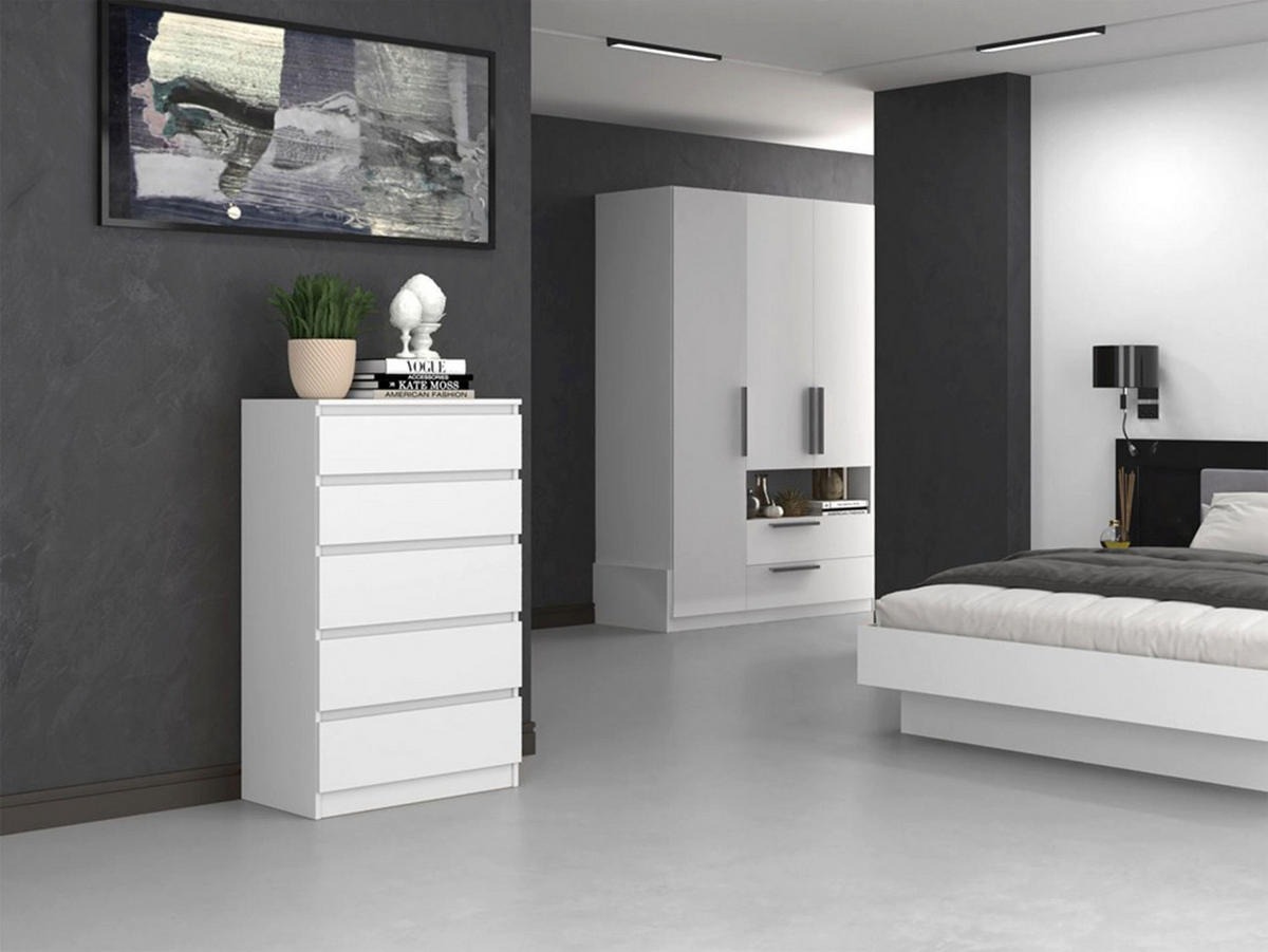 KOMMODE Malwa weiß, ca. 110 x 70 x 40 cm - Weiß, Holzwerkstoff (70/109.5/40cm) - Selsey