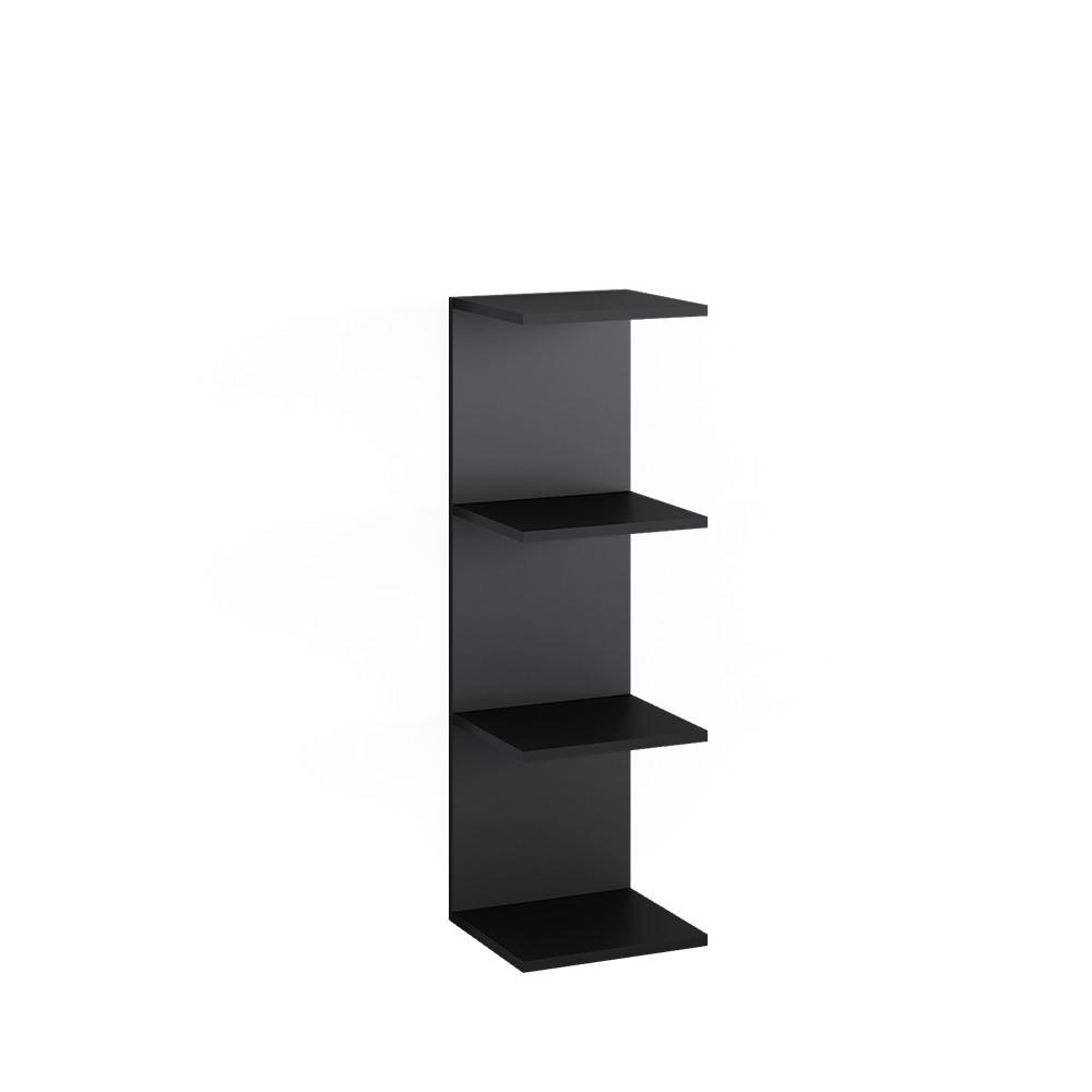 WANDREGAL Paolo Schwarz 30 x 95 cm - Schwarz, Holzwerkstoff (30/95/28cm) - Vicco