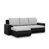 ECKSOFA LINKS MIT SCHLAFFUNKTION FORESTA, Grau + Schwarz - Schwarz/Grau, Textil (230/159cm) - Mebligo
