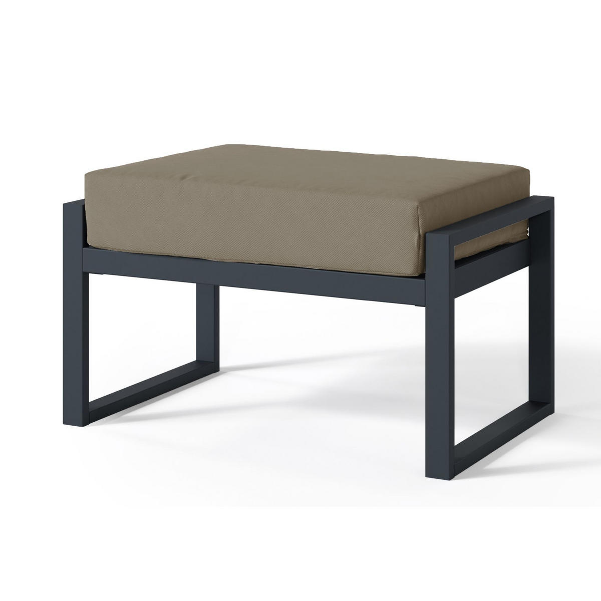 GARTENHOCKER Dywilly Hellbraun/Schwarz mit wasserabweisendem Stoff - Hellbraun, Textil (60/42/45cm) - Selsey