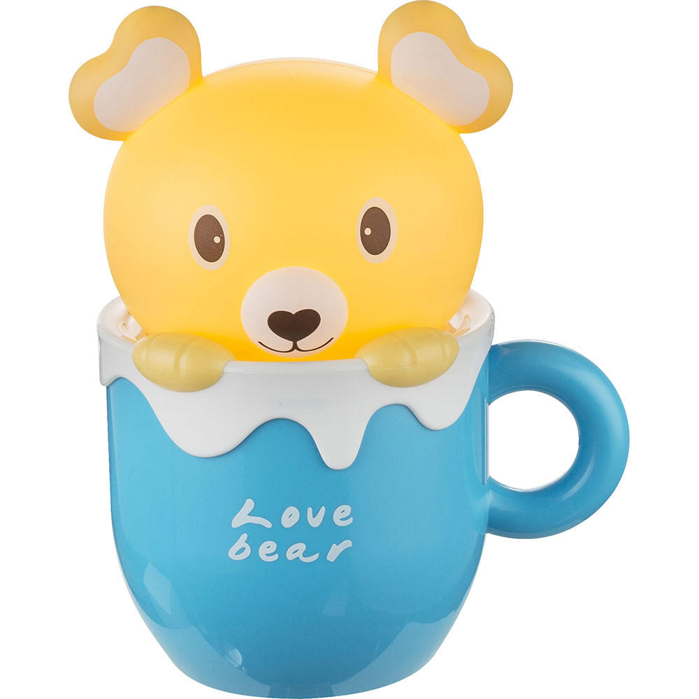 LED KINDERTISCHLEUCHTE Kunststoff Blau Gelb - Blau, Kunststoff (15.5/11.5/19.5cm) - Globo Lighting