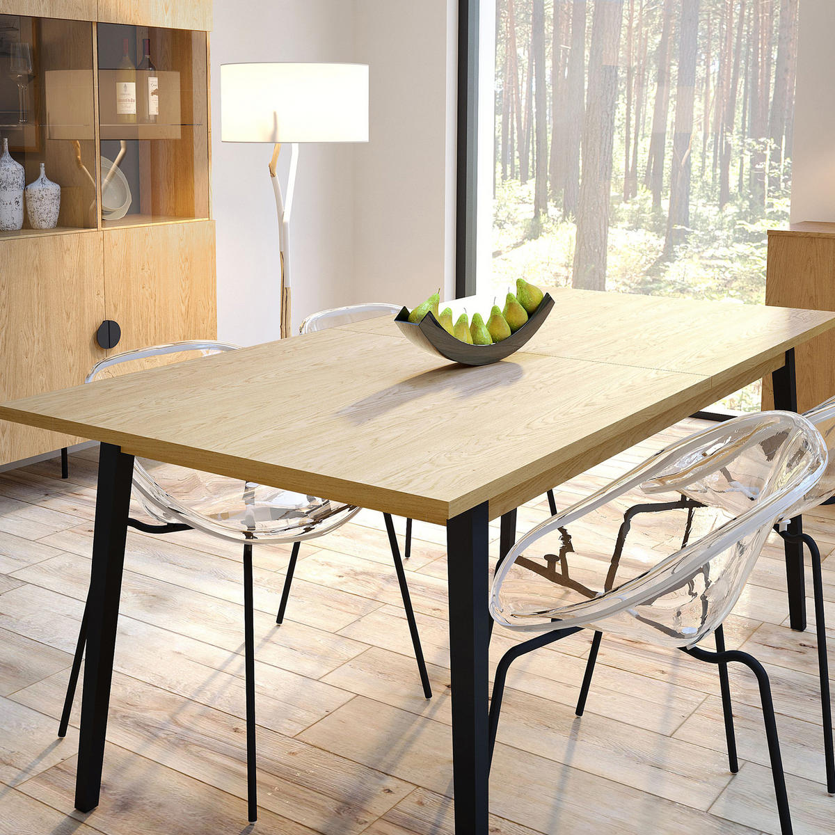 ESSTISCH VIDIS Esszimmer, Ausziehbar - Eichefarben, Holzwerkstoff (90/160/76cm) - KONSIMO®