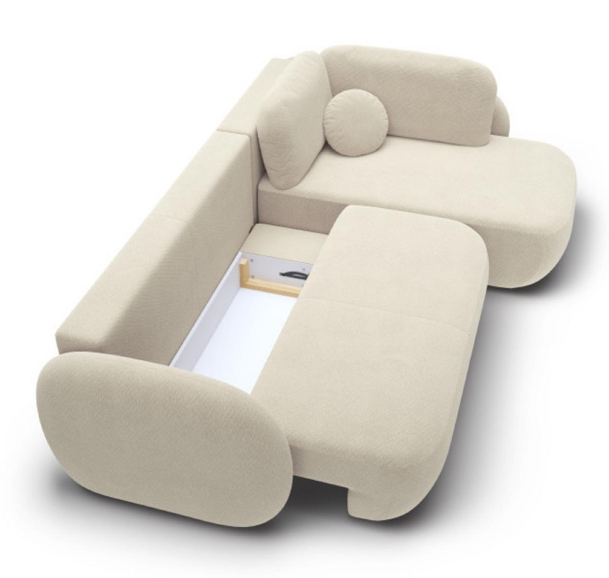 ECKSOFA Beige Olivio II Ausziehbar Rechts - Beige, Textil (190/289cm) - Sepro Meble