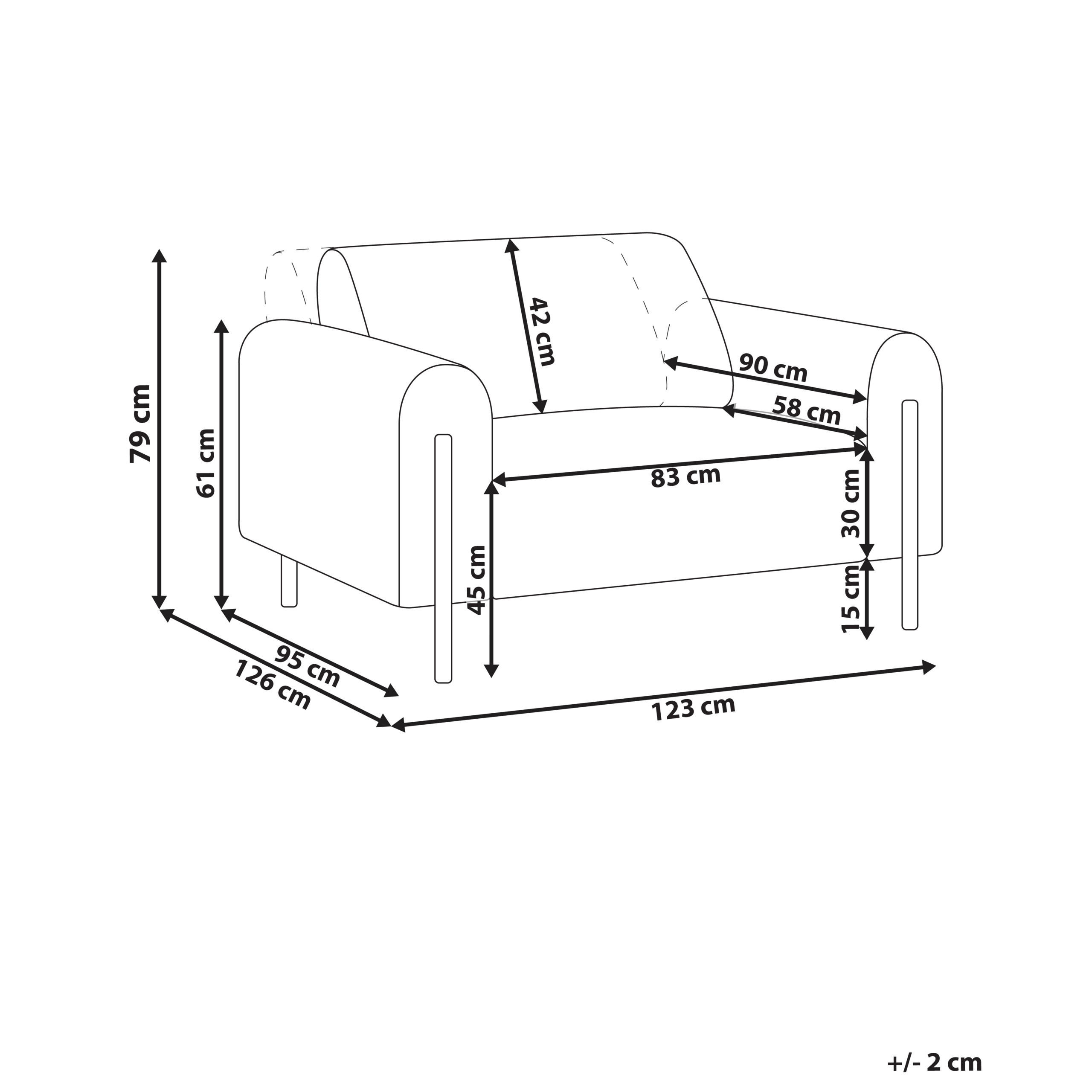 Thumbnail - Beliani Sessel, Braun, Schwarz, Textil, 123x79x95 cm, Wohnzimmer, Sessel, Polstersessel