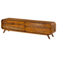 TV-BOARD Sheesham 192x40x48 hellbraun lackiert MAILAND #129 - Braun, Holz (192/48/40cm) - Massivmoebel24