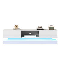 TV-ELEMENT mit LED 160 x 35 x 40,5 cm Hochglanz Weiß - Weiß, Holzwerkstoff (35/40.5/160cm) - Beauniv
