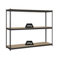 SCHWERLASTREGAL MID WOOD YETI THREE | HxBxT 150x120x45cm | Fachlast 400kg | Anthrazit - Anthrazit, Metall (120/150/45cm) - PROREGAL