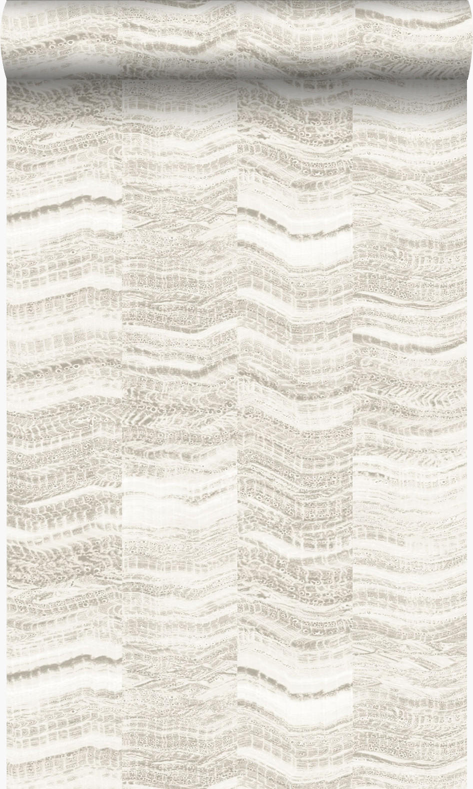 TAPETE Zick-Zack-Mamorstreifen 53 cm x 10.05 m - Beige, Papier (53/1000cm) - Origin Wallcoverings