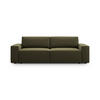 SOFA ausklappbar mit Bettkasten Jodie aus Samt grün 3 Sitzplätze - Grün, Textil (107/86/247cm) - Micadoni