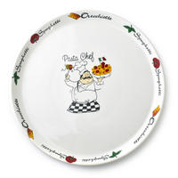 TALÍŘ NA PIZZU Galla, porcelán - bílá, keramika (30/30/2cm) - Mondex