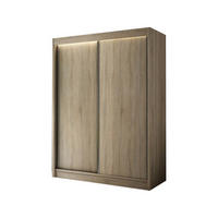 SCHIEBETÜRENSCHRANK BERGA - Sonoma Eiche, Holzwerkstoff (120/215/61cm) - Meblini