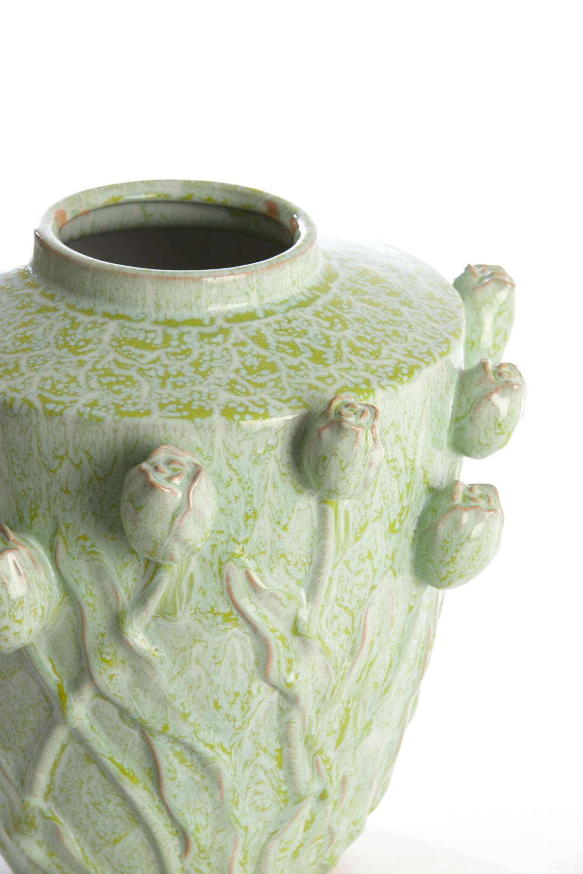 VASE Juana Grün Ø36/36 cm - Grün, Keramik (36cm) - Light & Living