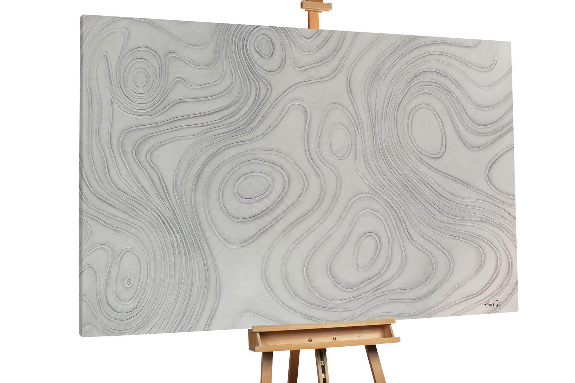 XXL ÖLGEMÄLDE 180/120 cm - Grau, Textil (180/120cm) - KUNSTLOFT
